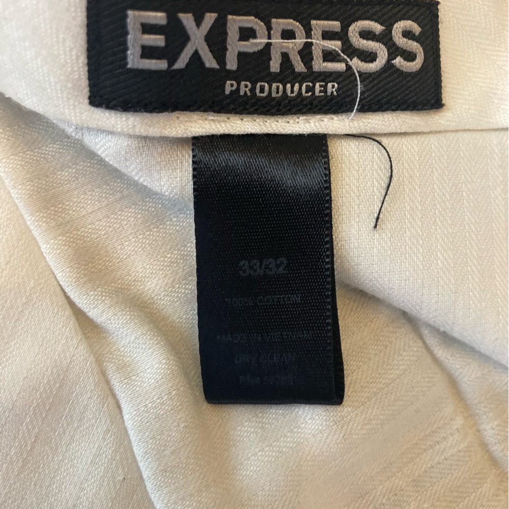 Express Men's Gray Striped Pants - Picture 2 of 4